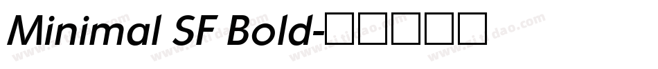 Minimal SF Bold字体转换